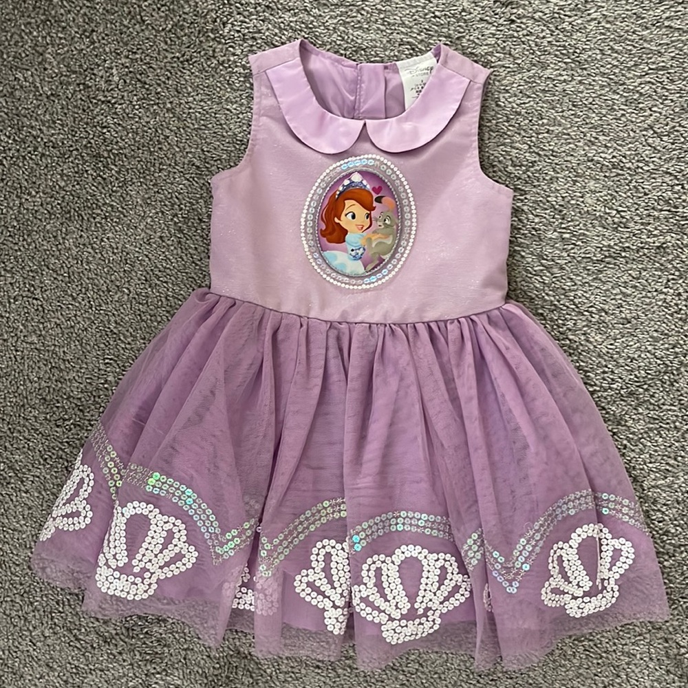 Excellent condition, Princess Sophia purple dress in 2T